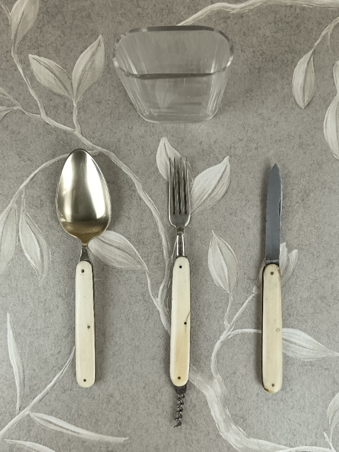 Victorian Folding Campaign Cutlery Set in Morocco Leather Case (7).jpg